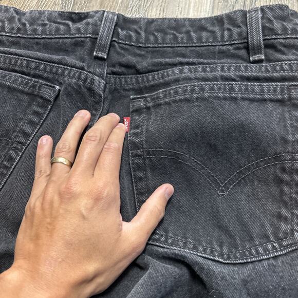 Vintage Levis Made USA 550 Black Denim Jeans Relaxed Size 36x32 - Picture 7 of 10